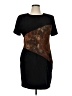 Jessica Graphic Brown Cocktail Dress Size 14 - photo 1