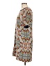 J.Crew 100% Polyester Print Gray Casual Dress Size 10 - photo 5