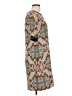 J.Crew 100% Polyester Print Gray Casual Dress Size 10 - photo 4