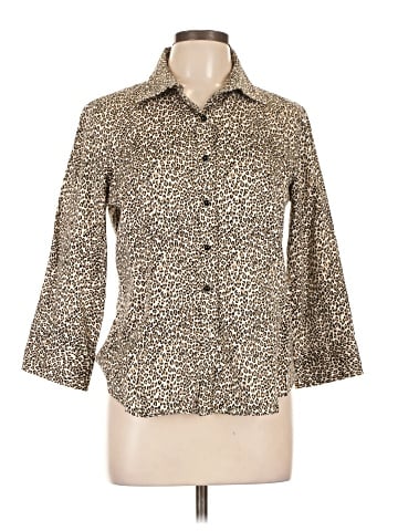 Talbots 3/4 Sleeve Button-Down Shirt (view 1)