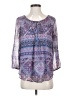 St. John's Bay 100% Polyester Purple 3/4 Sleeve Blouse Size S - photo 1