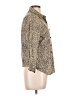 Talbots Animal Print Tan 3/4 Sleeve Button-Down Shirt Size 12 - photo 4