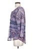 St. John's Bay 100% Polyester Purple 3/4 Sleeve Blouse Size S - photo 5