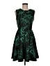 Pim + Larkin 100% Polyester Graphic Green Cocktail Dress Size M - photo 1