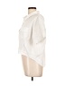 Athleta 100% Polyester Solid Ivory Short Sleeve Blouse Size L - photo 5