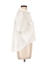 Athleta 100% Polyester Solid Ivory Short Sleeve Blouse Size L - photo 4