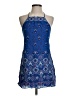 Ecote 100% Rayon Paisley Blue Cocktail Dress Size XS - photo 1