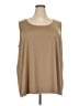 Catherines Tan Sleeveless Blouse Size 3X - photo 1