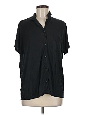 SKIMS Short Sleeve Button-Down Shirt (view 1)