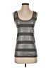 Tory Burch Stripes Silver Long Sleeve Blouse Size XS - photo 1