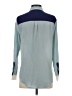 Pure Collection 100% Silk Color Block Ivory Long Sleeve Silk Top Size 4 - photo 2