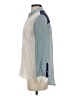 Pure Collection 100% Silk Color Block Ivory Long Sleeve Silk Top Size 4 - photo 5