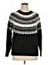Talbots Chevron-herringbone Black Pullover Sweater Size XL - photo 1