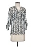 Bongo 100% Polyester Silver 3/4 Sleeve Blouse Size S - photo 1