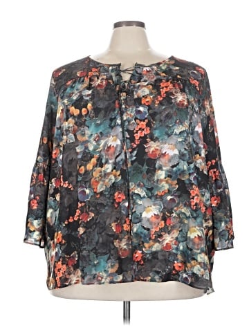 Boutique + 3/4 Sleeve Blouse (view 1)