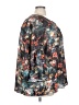 Boutique + 100% Polyester Floral Gray Teal 3/4 Sleeve Blouse Size 3X Plus - photo 4