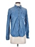Maurices 100% Lyocell Blue Long Sleeve Button-Down Shirt Size S - photo 1