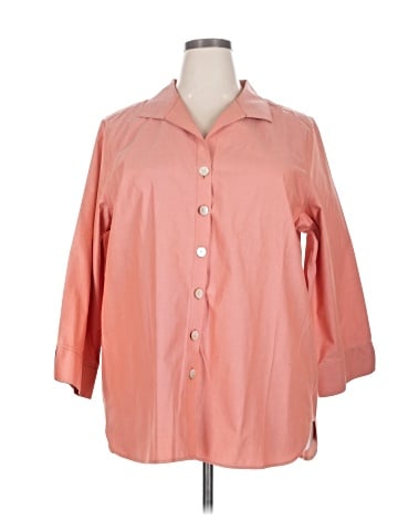 Foxcroft 3/4 Sleeve Button-Down Shirt (view 1)