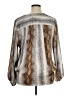 T Tahari 100% Polyester Silver Long Sleeve Blouse Size XL - photo 2