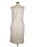Betsy & Adam 100% Polyester Metallic Silver Cocktail Dress Size 16 - photo 2