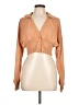 Forever 21 Tan Long Sleeve Blouse Size L - photo 1
