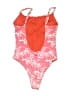 Roxy Print Pink One Piece Swimsuit Size L - photo 2