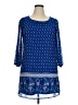As U Wish 100% Polyester Paisley Blue Casual Dress Size XL - photo 1