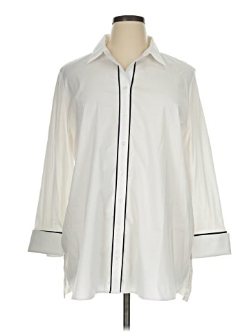 Chico's 3/4 Sleeve Button-Down Shirt (view 1)