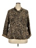 Lane Bryant Animal Print Brown Blazer Size 22 - photo 1