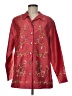 TanJay 100% Silk Red Jacket Size M - photo 1