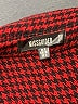 Missguided 100% Polyester Houndstooth Burgundy Long Sleeve Blouse Size 4 - photo 7