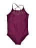 Justice 100% Polyester Stars Burgundy Purple One Piece Swimsuit Size 20 - photo 1