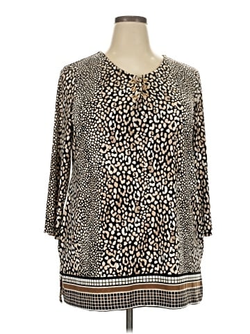 JM Collection 3/4 Sleeve Blouse (view 1)