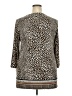 JM Collection Animal Print Brown 3/4 Sleeve Blouse Size 2X - photo 2