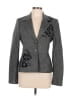 600 West Graphic Gray Wool Blazer Size 8 - photo 1