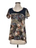Lularoe Floral Blue Short Sleeve T-Shirt Size XS - photo 1
