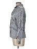 Requirements 100% Polyester Metallic Silver Long Sleeve Blouse Size 12 - photo 5