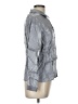 Requirements 100% Polyester Metallic Silver Long Sleeve Blouse Size 12 - photo 4