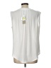 Joan Vass 100% Polyester White Sleeveless Blouse Size L - photo 2