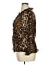 Zenobia 100% Polyester Animal Print Brown Long Sleeve Blouse Size XL - photo 5