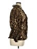 Zenobia 100% Polyester Animal Print Brown Long Sleeve Blouse Size XL - photo 4