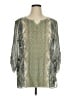 Chico's 100% Polyester Green 3/4 Sleeve Blouse Size XL - photo 1