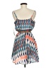 My Michelle 100% Polyester Print Blue Orange Cocktail Dress Size M - photo 2
