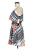 My Michelle 100% Polyester Print Blue Orange Cocktail Dress Size M - photo 5