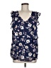 Assorted Brands 100% Polyester Blue Sleeveless Blouse Size M - photo 1