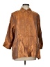 TanJay Brown 3/4 Sleeve Button-Down Shirt Size L (petite) - photo 1