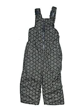 Pink Platinum Snow Pants With Bib