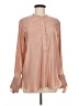 Ellison 100% Polyester Tan Long Sleeve Blouse Size M - photo 1
