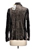 Sag Harbor Metallic Silver Long Sleeve Blouse Size 10 - photo 2