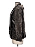 Sag Harbor Metallic Silver Long Sleeve Blouse Size 10 - photo 5